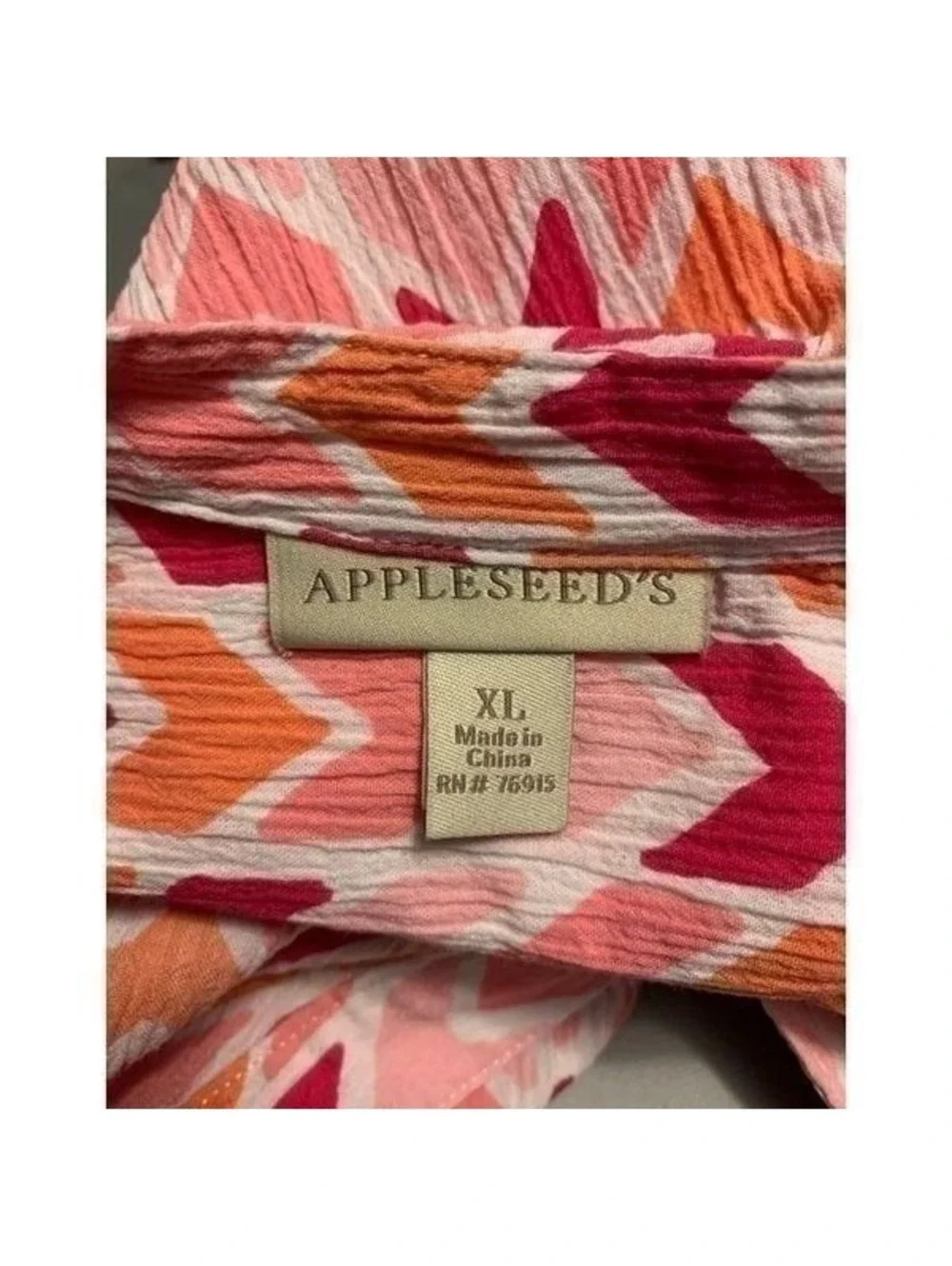 New! Appleseed's Pink and Orange Long Sleeve Tunic XL